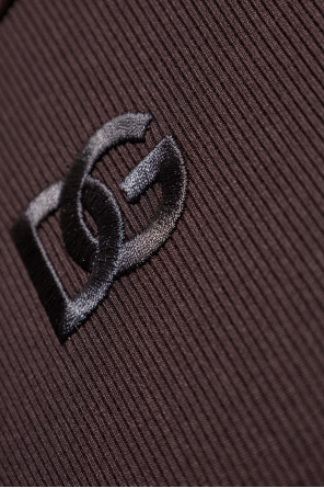 Dolce & Gabbana Ribbed top with embroidered logo