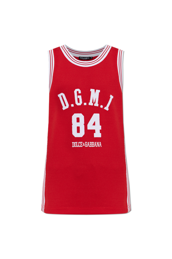 Embroidered Logo Tank Top od Dolce & Gabbana