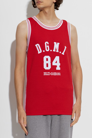 Dolce & Gabbana Embroidered Logo Tank Top