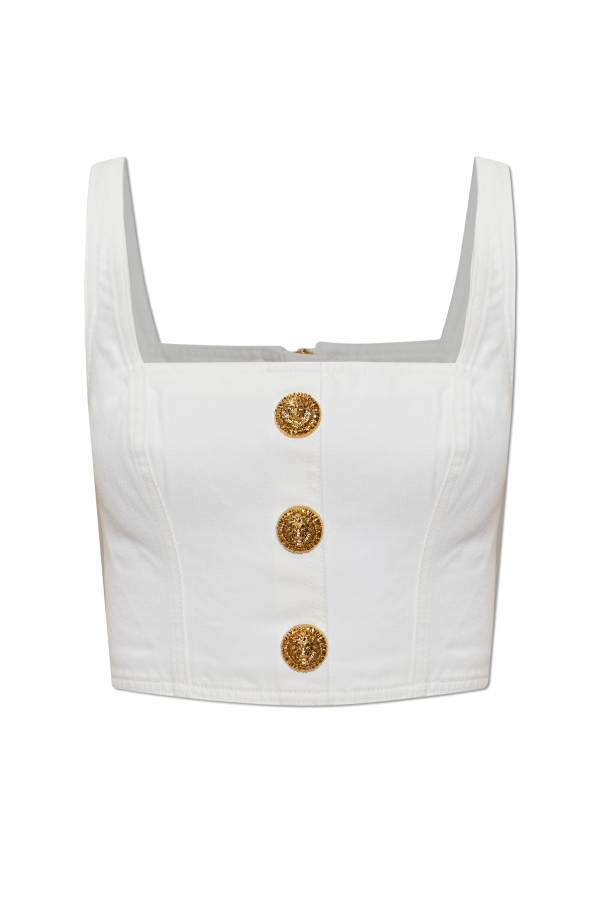 Short off-shoulder top od Balmain