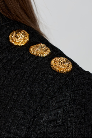 Balmain Top mit dekorativen Knöpfen an der Schulter