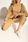 ADIDAS Originals beige Cropped T-shirt with logo