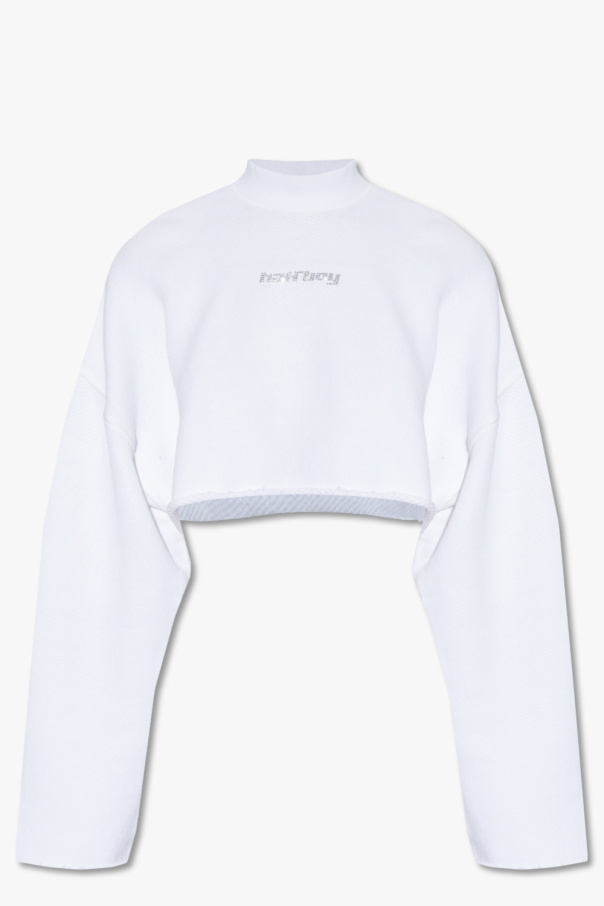HALFBOY Cropped modello sweatshirt with logo