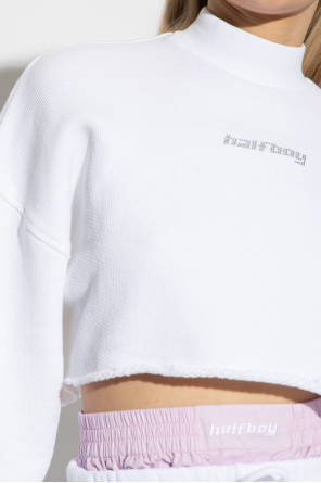 HALFBOY Cropped modello sweatshirt with logo