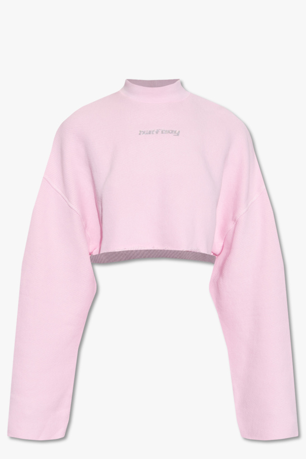 HALFBOY Cropped STAND-UP sweatshirt with logo