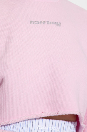 HALFBOY Cropped STAND-UP sweatshirt with logo