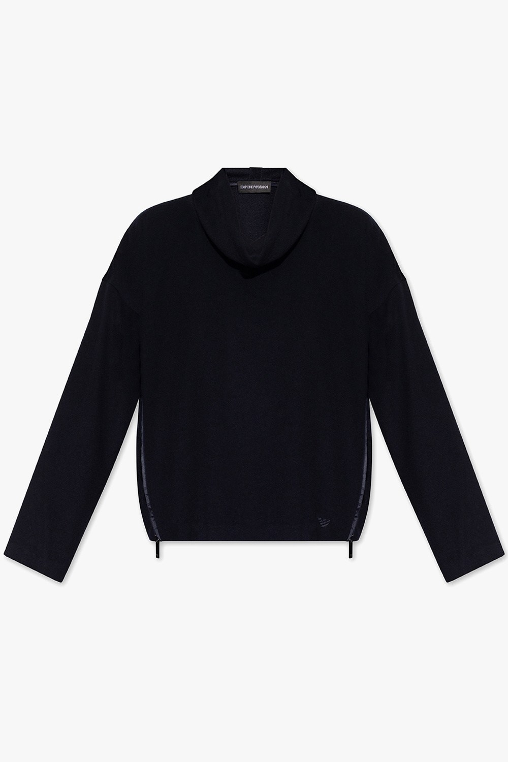 Emporio Armani Wool sweatshirt with stand collar