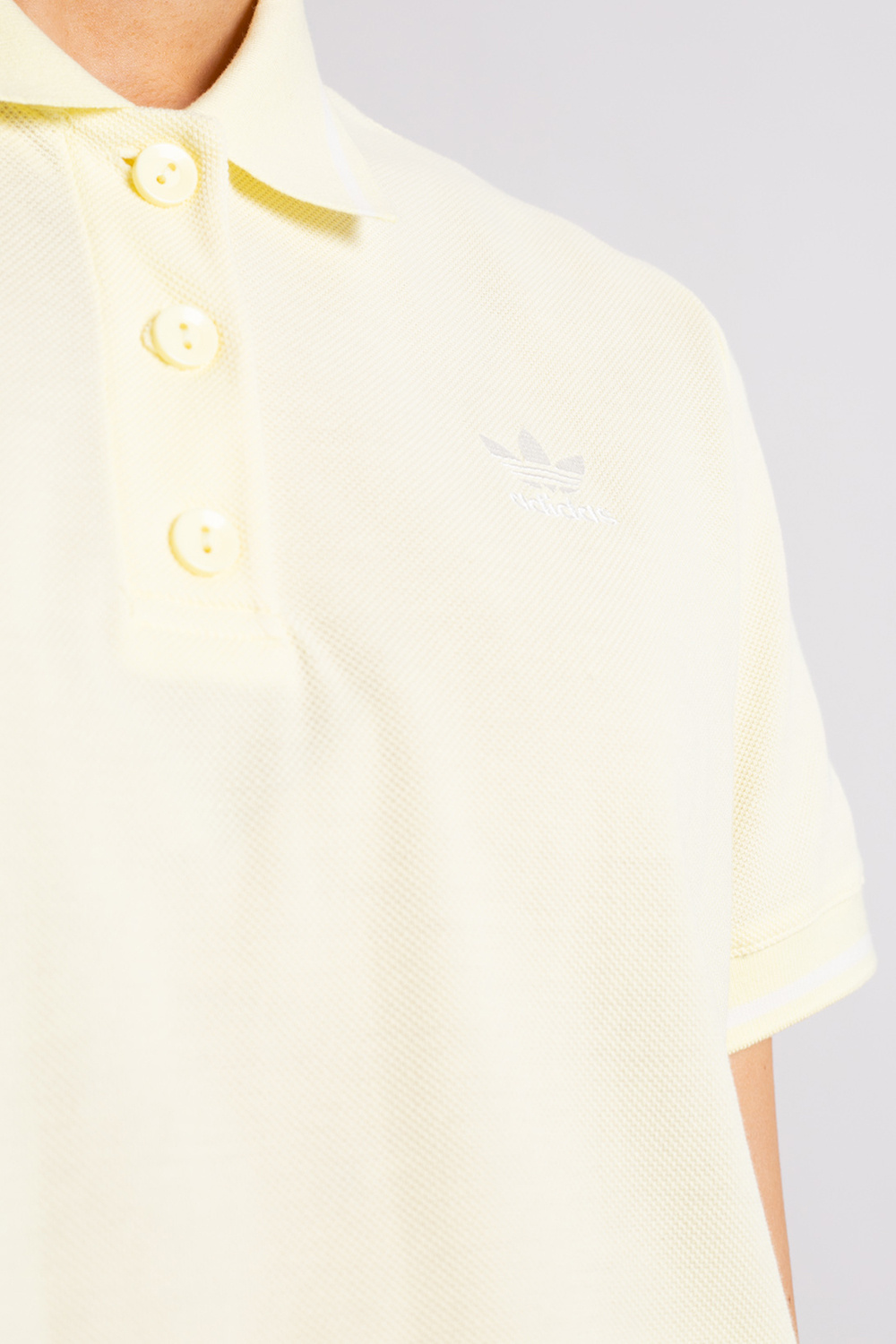 ADIDAS Originals Cropped polo shirt with logo