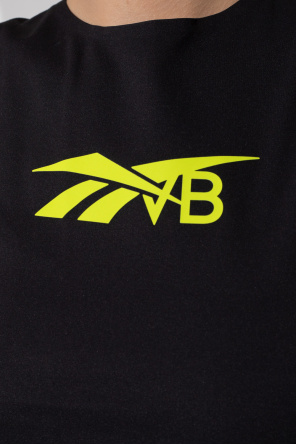 Reebok logo cuffed trackies in black Top with logo