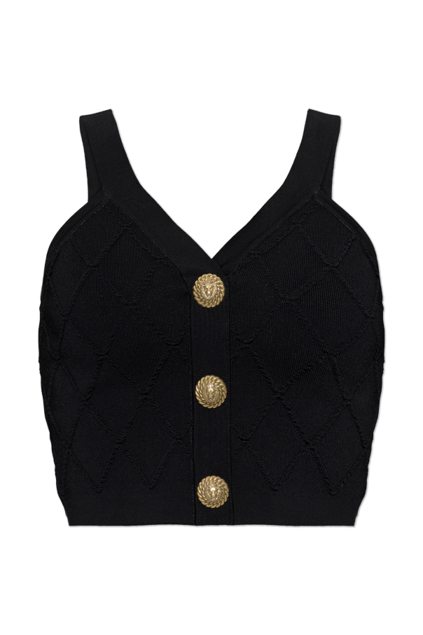 Short off-shoulder top od Balmain