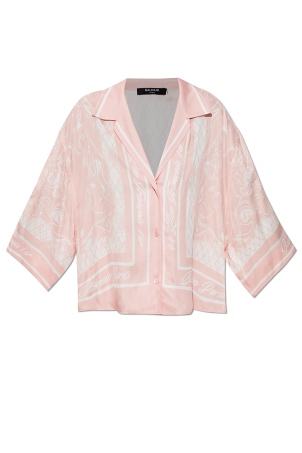 Short shirt with print od Balmain