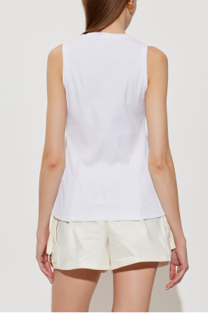 Balmain Ribbed top with embroidered logo