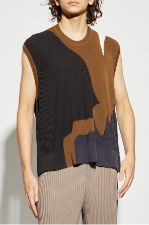 Homme Plissé Issey Miyake Weste mit Rundhalsausschnitt