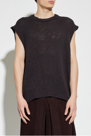 Homme Plissé Issey Miyake Cotton vest with a round neckline