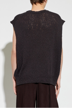 Homme Plissé Issey Miyake Cotton vest with a round neckline