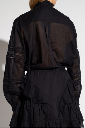 Marant Etoile ‘Metina’ Roxy shirt with openwork pattern