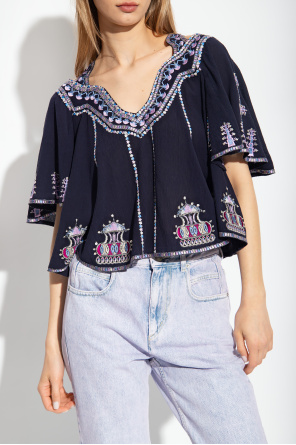 Isabel Marant ‘Biani’ embroidered top