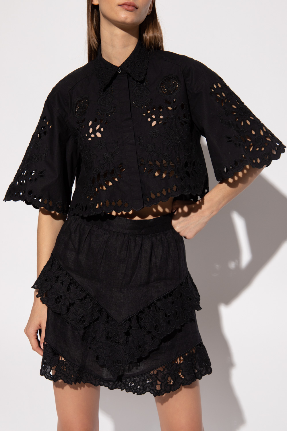 Isabel Marant Embroidered Colour-Block-Optik shirt