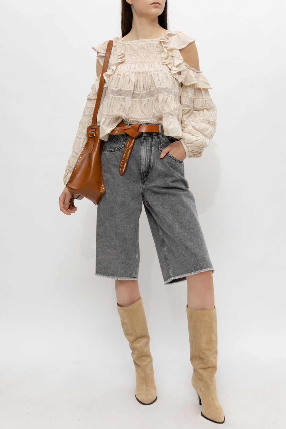 Isabel Marant ‘Cerobas’ top with ruffles