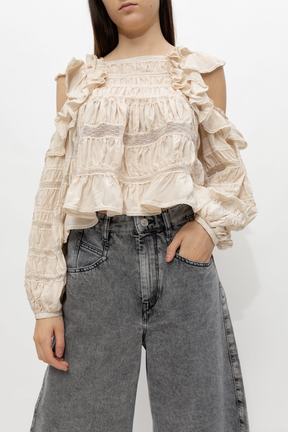 Isabel Marant ‘Cerobas’ top with ruffles