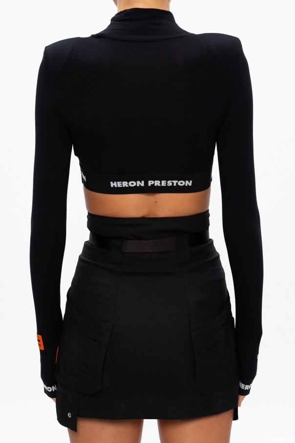 Heron Preston - Black bustier top with logo print HWAD031S22FAB001 - buy  with Belgium delivery at Symbol