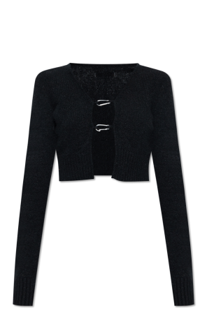 V-Emblem Medusa-print fleece hoodie Black od Heron Preston