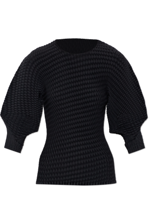 Pleated short-sleeve top od Issey Miyake