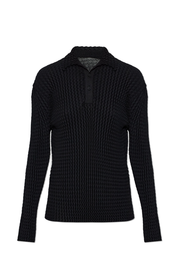 Pleated polo od Issey Miyake