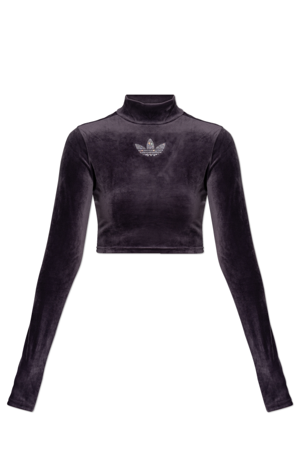 ADIDAS Originals Velour top with stand-up collar