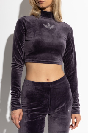 ADIDAS Originals Velour top with stand-up collar