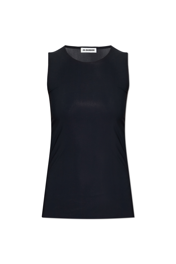 Sleeveless top with a round neckline od JIL SANDER