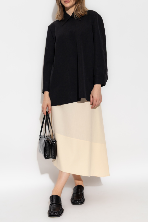 JIL SANDER Top de lana con cuello