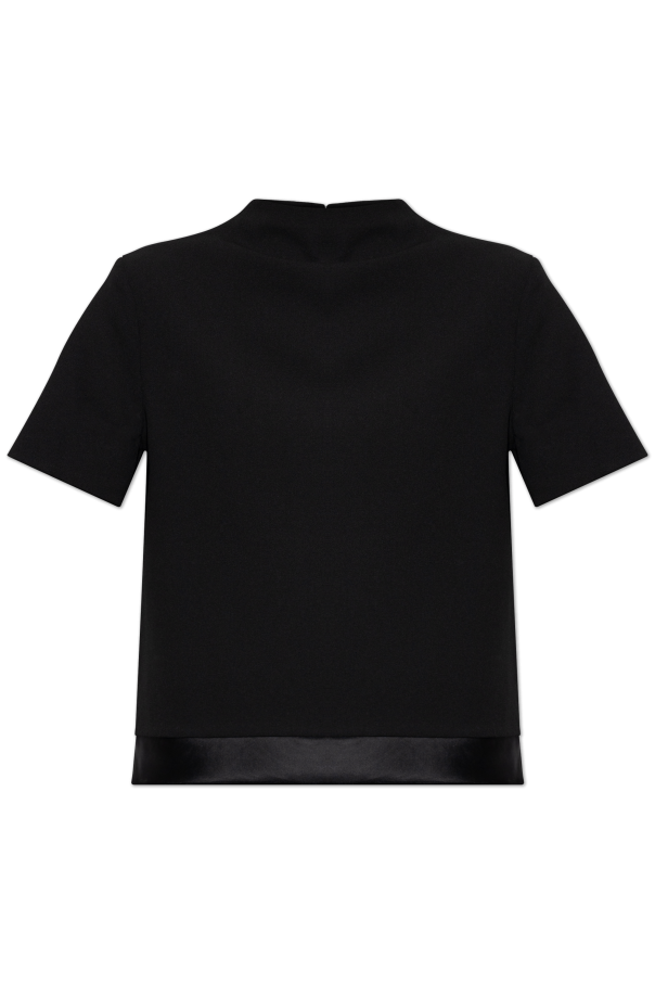 Wool top with short sleeves od JIL SANDER