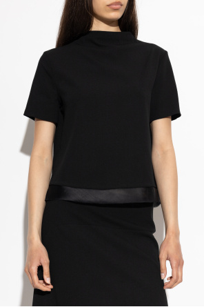 JIL SANDER Top de lana de manga corta