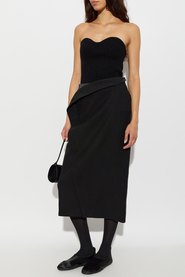 JIL SANDER Wool off-the-shoulder top