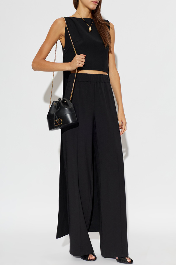 JIL SANDER Wool top with asymmetric cut