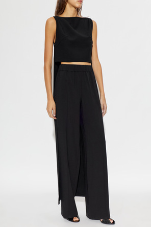 JIL SANDER Wool top with asymmetric cut