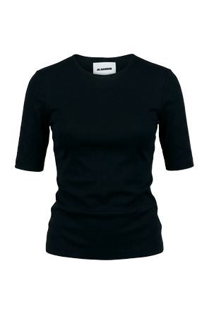 Top with a round neckline