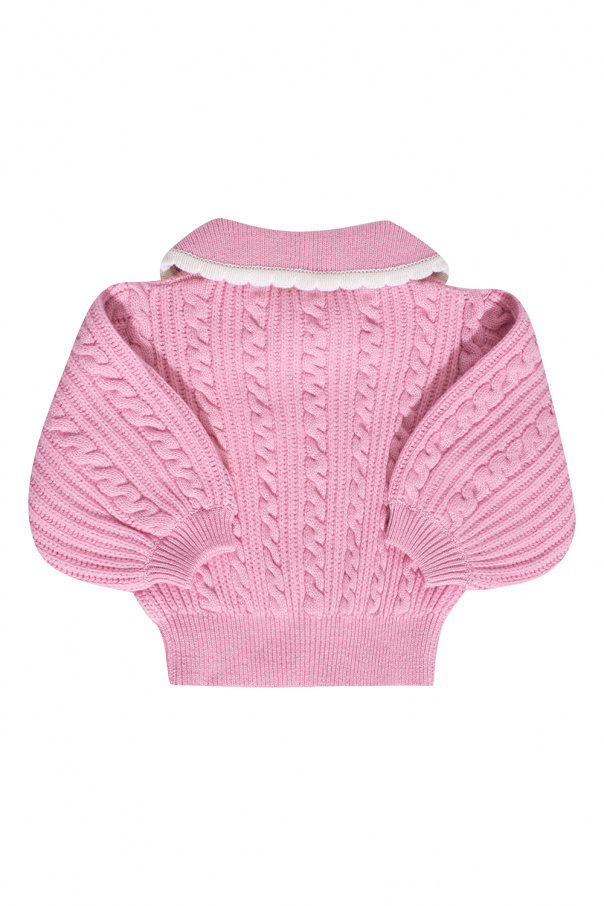 Fendi Kids Pleciony sweter