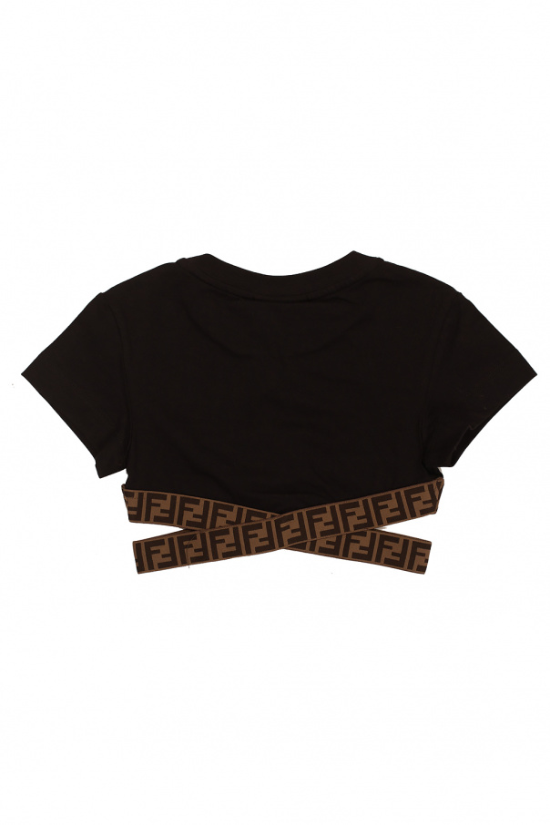 Fendi Kids Cropped top with logo