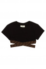 Fendi Kids Cropped top with logo