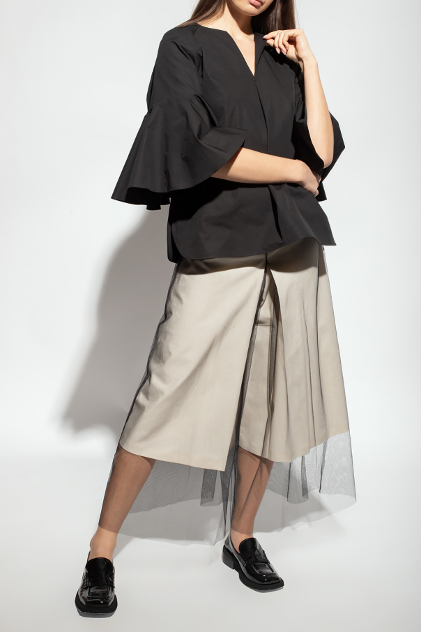 JIL SANDER Top with decorative sleeves