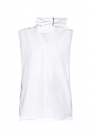 Asymmetrical top with a logo od JIL SANDER