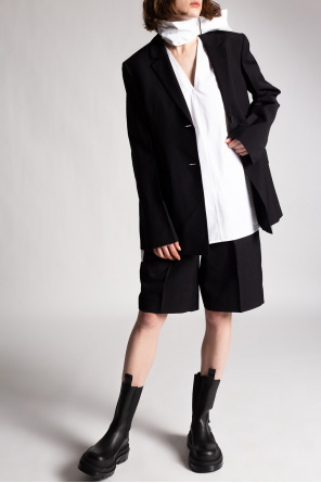 Asymmetrical top with a logo od JIL SANDER