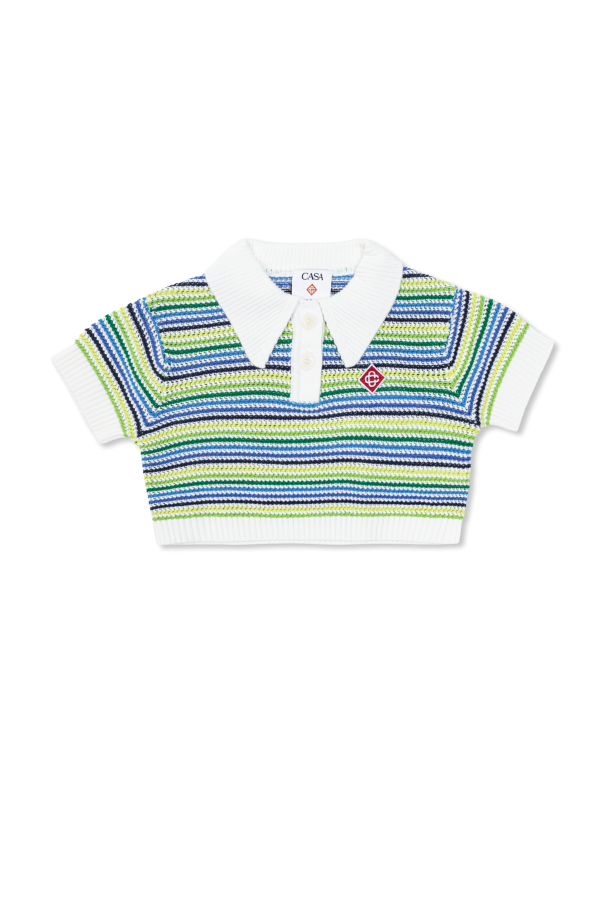 Polo with logo patch od Casablanca Kids