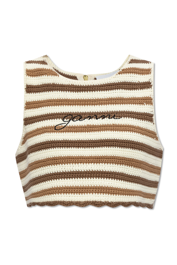 Ganni Striped Pattern Top by Ganni