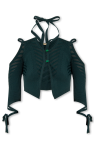 IRO frayed-detail tweed jacket Nero