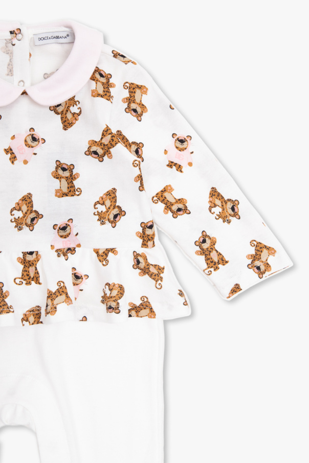 Dolce vest & Gabbana Kids Babygrow with animal motif