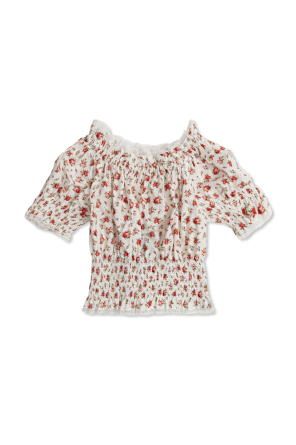 Top con motivo floral