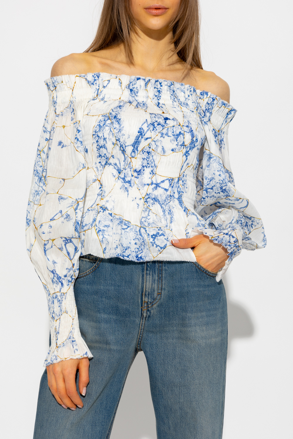 AllSaints ‘Lara’ top with puff sleeves